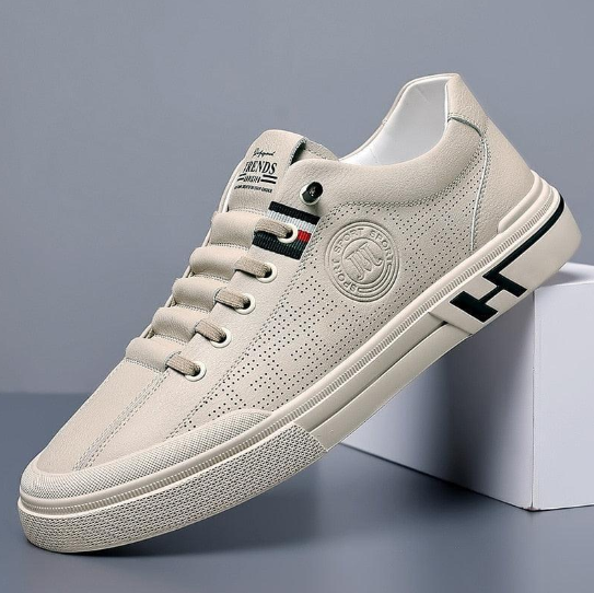 Classic White Lace-Up Sneakers