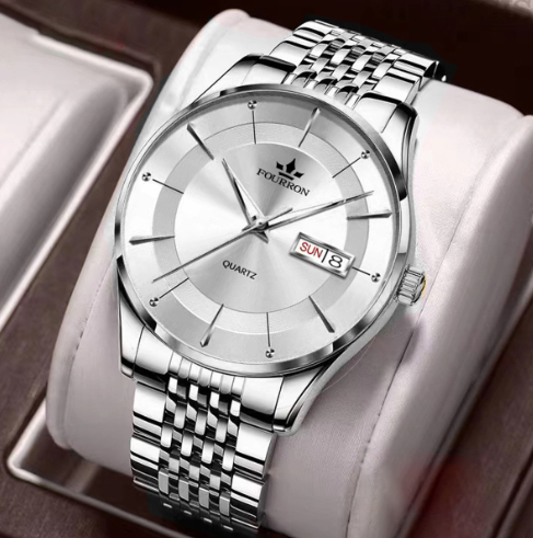 Classic Steel Dual-Calendar Watch