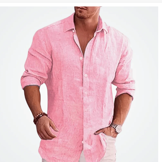 Linen Long-Sleeve Casual Shirt