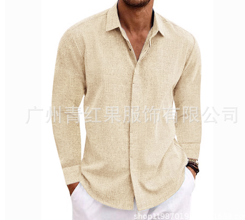 Linen Long-Sleeve Casual Shirt