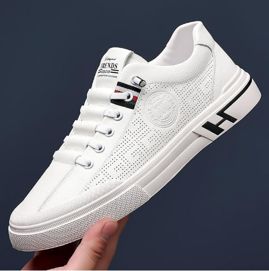 Classic White Lace-Up Sneakers